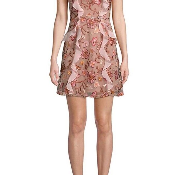 ⭐Botanic Butterflies Butterfly Bug Sequin Flutter Coquette Trendy Hip Mini Dress - Picture 8 of 9